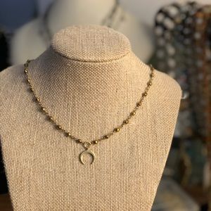 Gold Crescent Choker